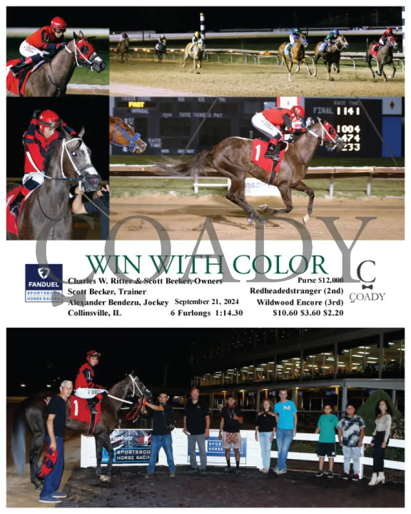 Win With Color - 09-21-24 R01 Fan Fanduel Sportsbook Horse Racing