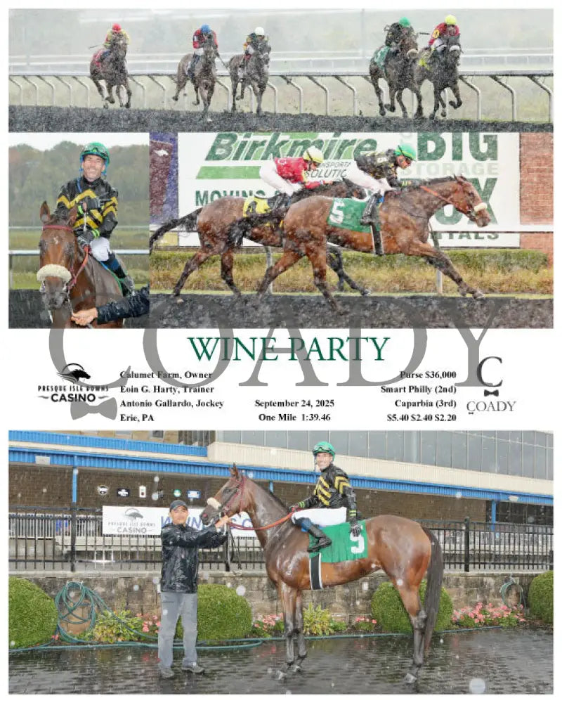 WINE PARTY - 09-24-25 - R04 - PID Presque Isle Downs