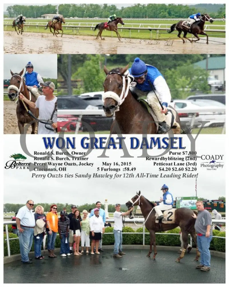 Won Great Damsel - 051615 - Race 05 - BTP - Coady Media - Kurtis Coady Photography