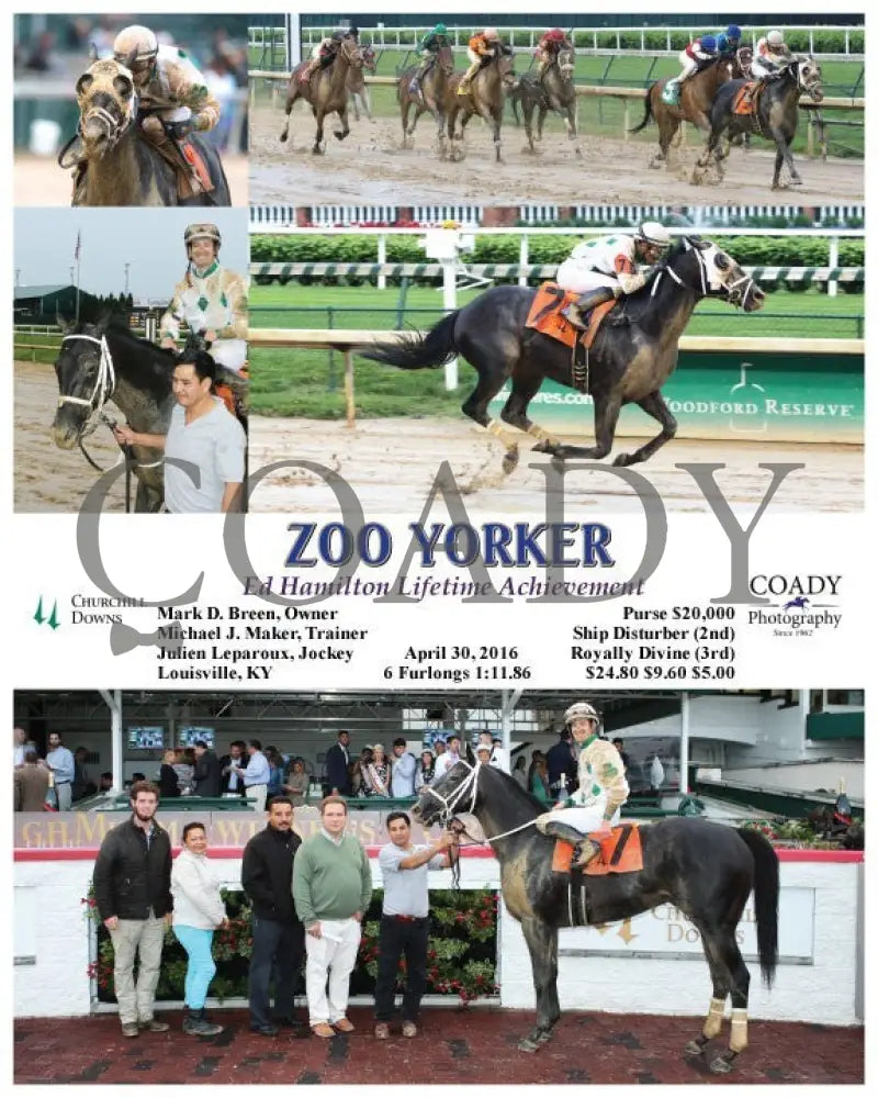 Zoo Yorker - 043016 Race 04 Cd Churchill Downs