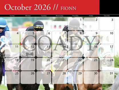 2026 - Horse Racing Calendar Book