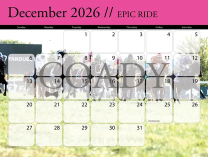2026 - Horse Racing Calendar Book