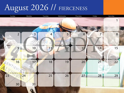 2026 - Horse Racing Calendar Book