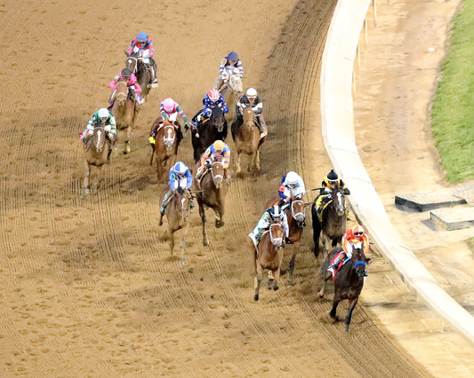 ALWAYS A RUNNER - 050126 - Race 13 - CD  The Longines Kentucky Oaks G1 - 152nd Running - Aerial Turn 01 - Coady Media - Kurtis Coady Photography