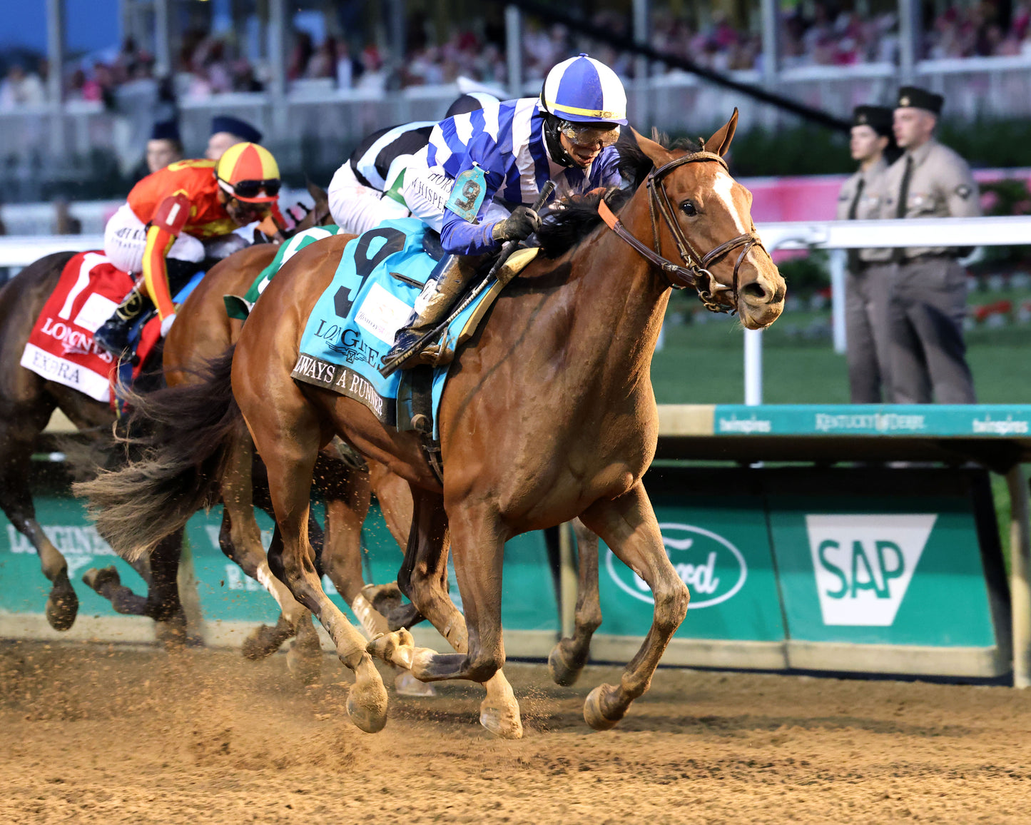 ALWAYS A RUNNER - 050126 - Race 13 - CD  The Longines Kentucky Oaks G1 - 152nd Running - Finish 02 - Coady Media - Kurtis Coady Photography