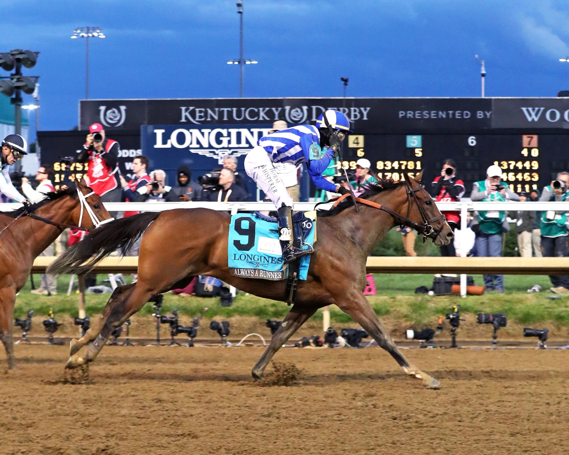 ALWAYS A RUNNER - 050126 - Race 13 - CD  The Longines Kentucky Oaks G1 - 152nd Running - Finish 08 - Coady Media - Kurtis Coady Photography
