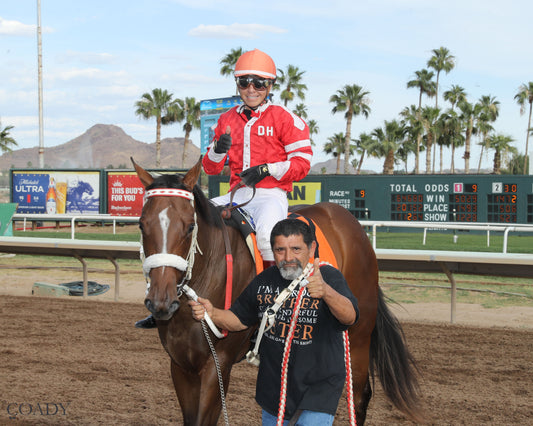 CAPS AND CARNAGE - Turf Paradise Open Spring Futurity - 05-02-26 - R09 - TUP - Return Shot - Coady Media - Kurtis Coady Photography