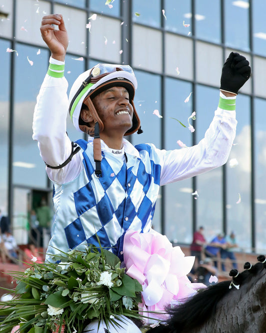 CLARET BERET - Apple Blossom Handicap G1 - 04-11-26 - R10 - OP - Celebration 06 - Coady Media - Kurtis Coady Photography