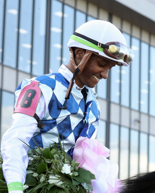 CLARET BERET - Apple Blossom Handicap G1 - 04-11-26 - R10 - OP - Micah Husbands 02 - Coady Media - Kurtis Coady Photography