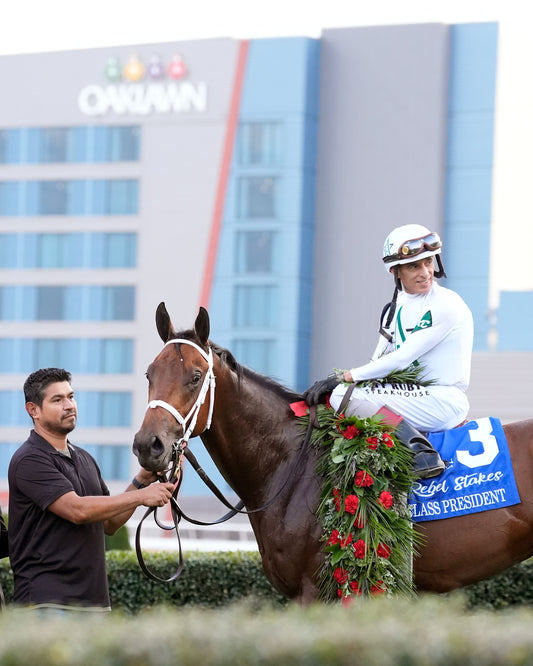 CLASS PRESIDENT - Rebel Stakes G2 - 03-01-26 - R11 - OP - Winners Circle 02 - Coady Media - Kurtis Coady Photography