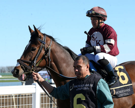 EKATI FLATTER - The Merrill C Roberts Overnight Handicap - 04-07-26 - R07 - Horseshoe Indiana - Paddock 03 - Casey Cable - Coady Media - Kurtis Coady Photography