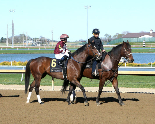 EKATI FLATTER - The Merrill C Roberts Overnight Handicap - 04-07-26 - R07 - Horseshoe Indiana - Post Parade 02 - Devin Hall - Coady Media - Kurtis Coady Photography