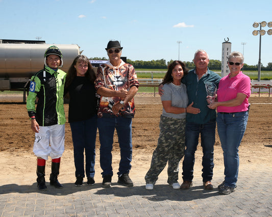 ESCONDIDO GOLD - QHRAI Stallion Service Auction Derby Invitational - 08-30-25 - R06 - Horseshoe Indiana - Presentation 01 - Sammantha Pagels - Coady Media - Kurtis Coady Photography