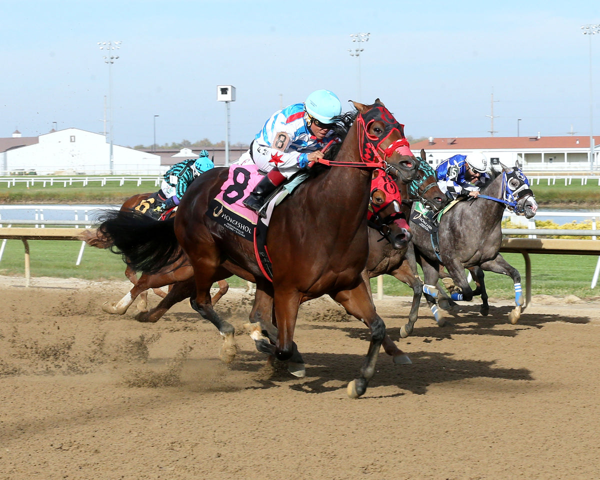 FLYING BEACH - Miss Roxie Little Juvenile Stakes - 10-24-26 - R09 - Horseshoe Indiana - Finish 02 - Sammantha Pagels - Coady Media - Kurtis Coady Photography