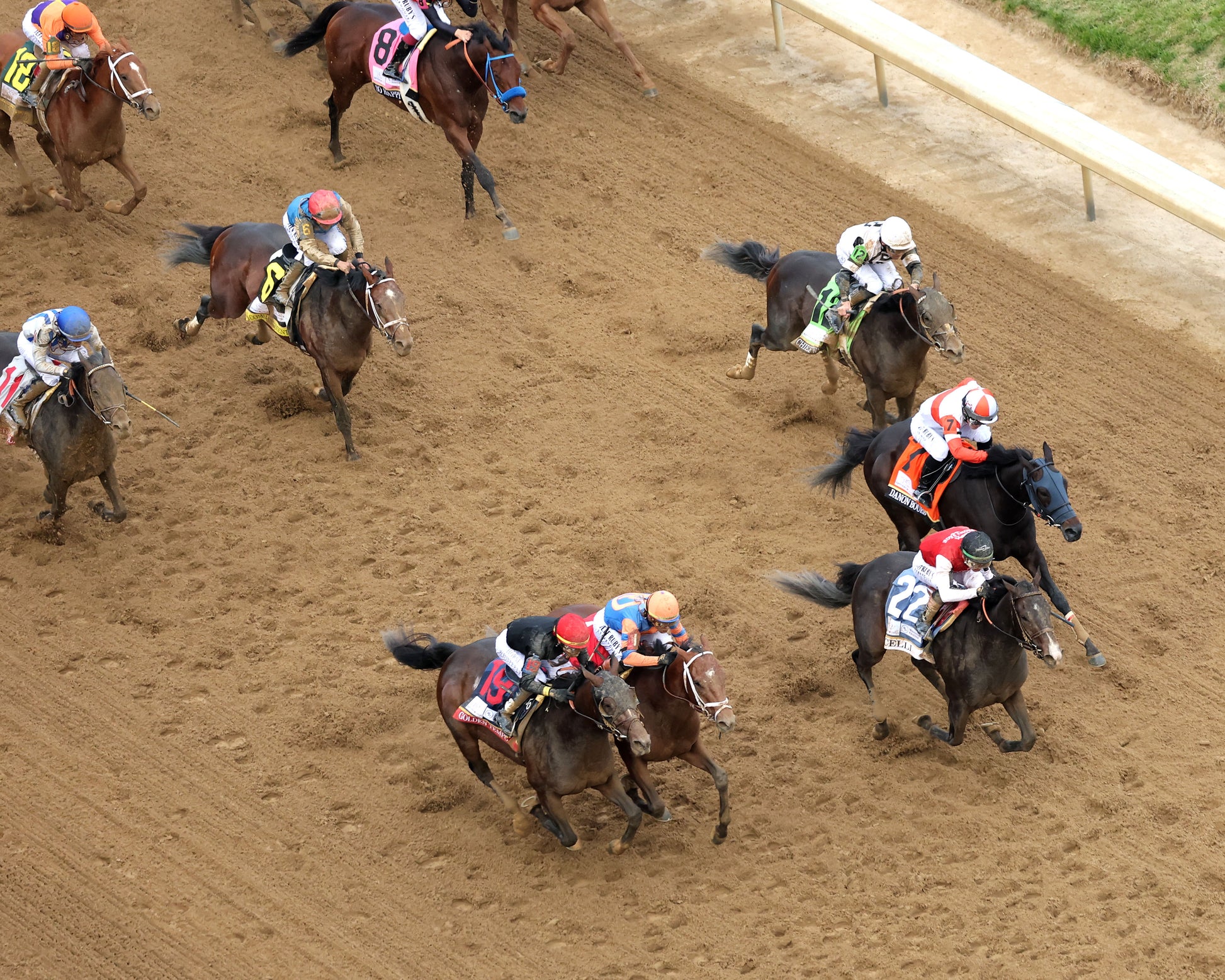 GOLDEN TEMPO - 050226 - Race 12 - CD  The Kentucky Derby G1- 152nd Running - Aerial Finish 03 - Coady Media - Kurtis Coady Photography