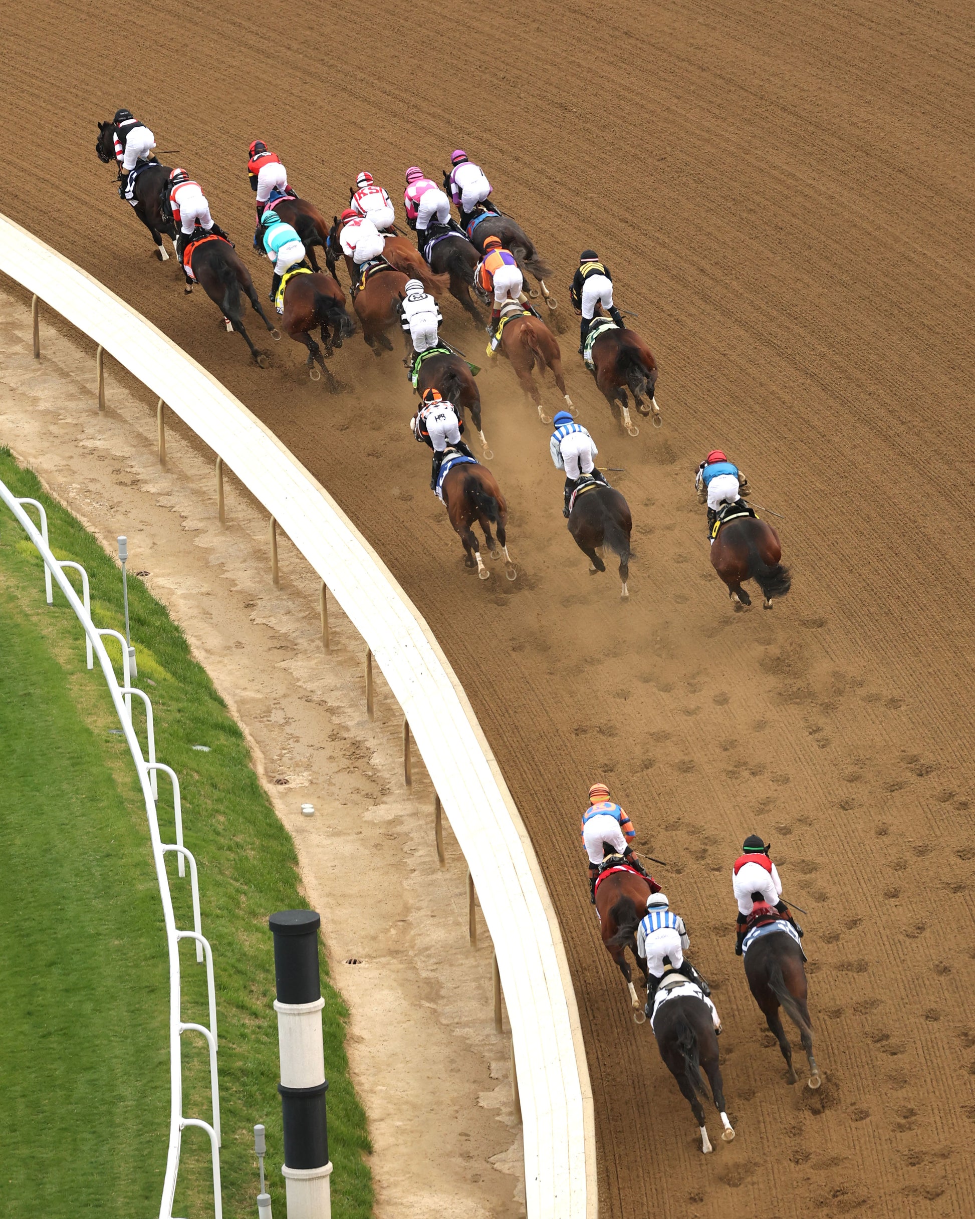 GOLDEN TEMPO - 050226 - Race 12 - CD  The Kentucky Derby G1- 152nd Running - Aerial First Turn 3 - Coady Media - Kurtis Coady Photography