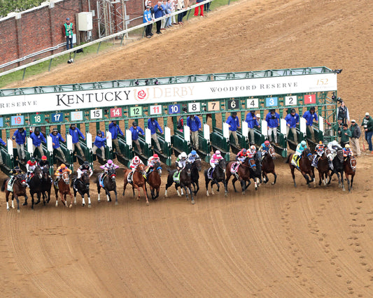GOLDEN TEMPO - 050226 - Race 12 - CD  The Kentucky Derby G1- 152nd Running - Aerial Start 02 - Coady Media - Kurtis Coady Photography