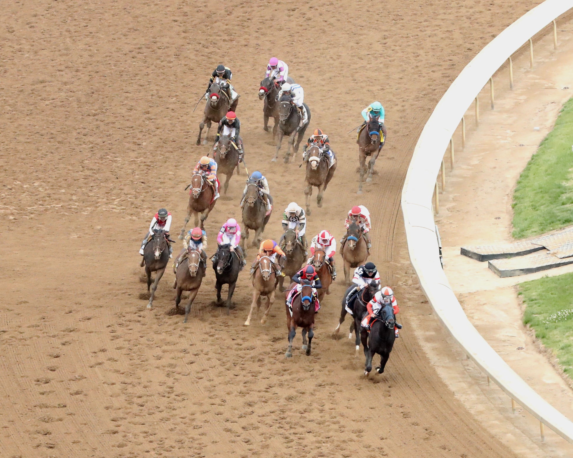 GOLDEN TEMPO - 050226 - Race 12 - CD  The Kentucky Derby G1- 152nd Running - Aerial Turn 01 - Coady Media - Kurtis Coady Photography
