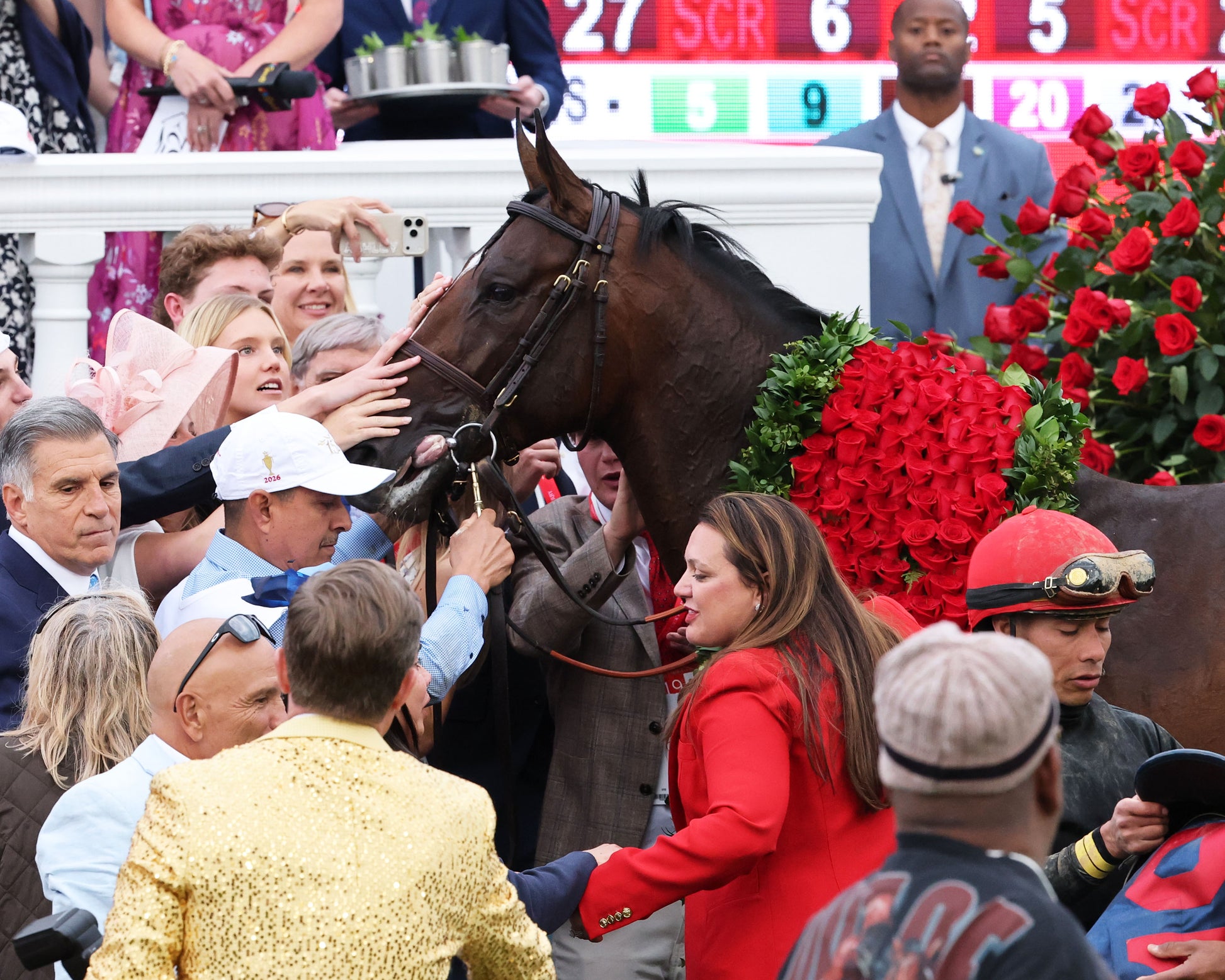 GOLDEN TEMPO - 050226 - Race 12 - CD  The Kentucky Derby G1- 152nd Running - Post Race Love 02 - Coady Media - Kurtis Coady Photography
