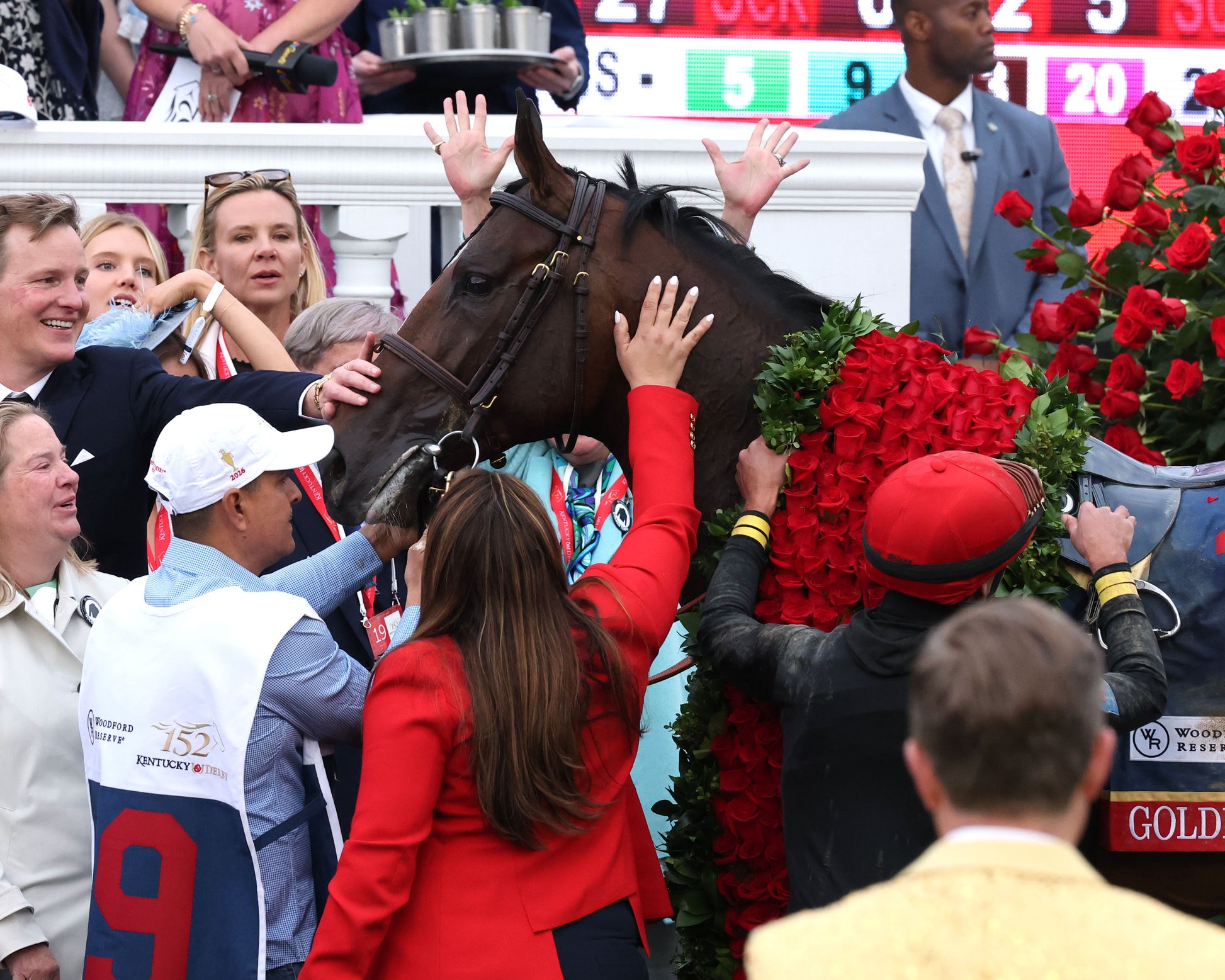 GOLDEN TEMPO - 050226 - Race 12 - CD  The Kentucky Derby G1- 152nd Running - Post Race Love 03 - Coady Media - Kurtis Coady Photography