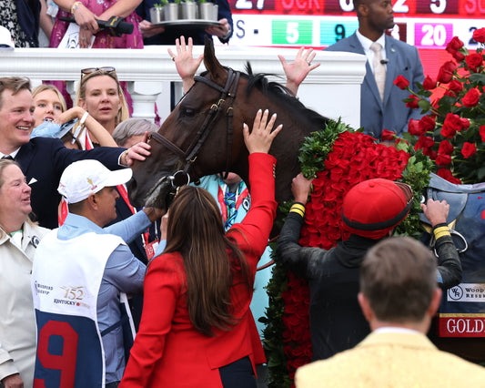 GOLDEN TEMPO - 050226 - Race 12 - CD  The Kentucky Derby G1- 152nd Running - Post Race Love 03 - Coady Media - Kurtis Coady Photography