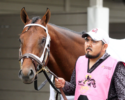 LEADING CHANGE - Indiana Derby - G3 - 07-11-26 - R12 - Horseshoe Indiana - Paddock 01 - Casey Cable