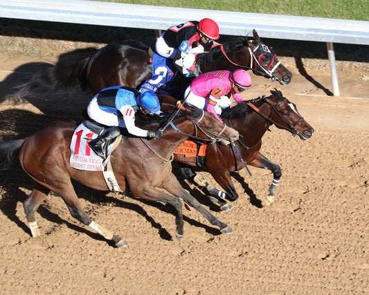 MACKMAN - The General MacArthur Overnight Stakes - 02-06-26 - R08 - Oaklawn Park - Aerial Finish 01 - Coady Media - Kurtis Coady Photography