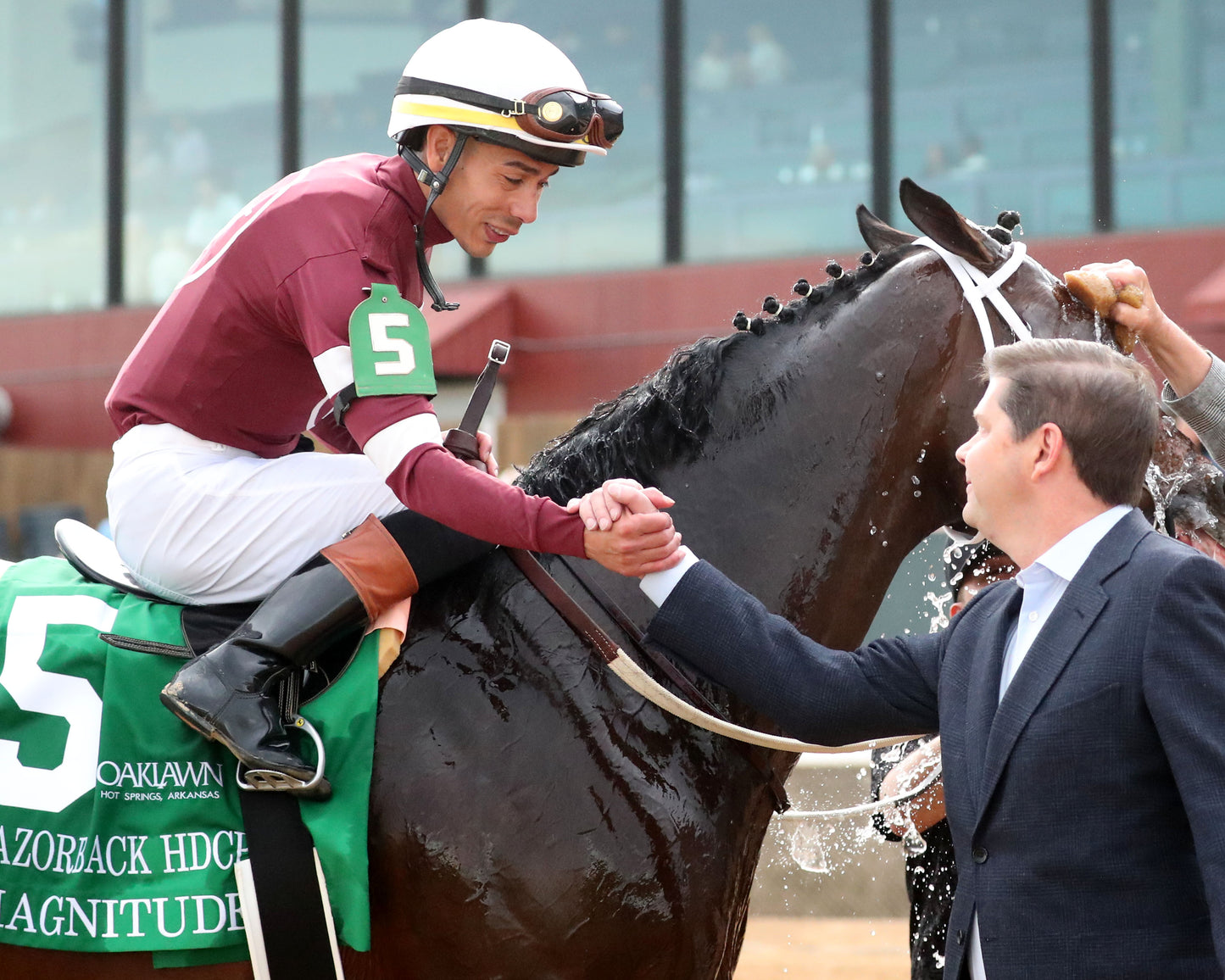 MAGNITUDE - The Razorback Handicap G3 - 02-28-26 - R10 - OP - Walk In Handshake - Coady Media - Kurtis Coady Photography