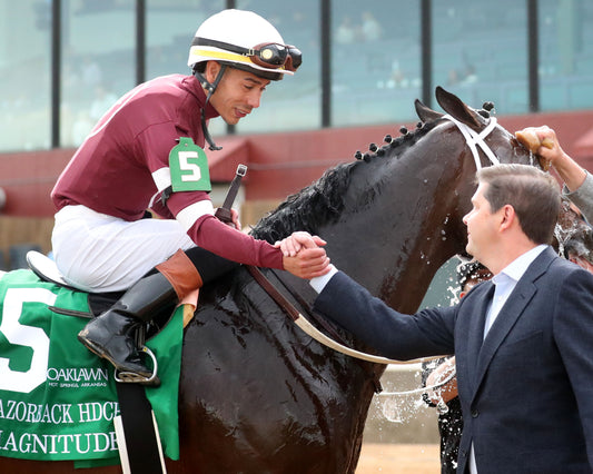 MAGNITUDE - The Razorback Handicap G3 - 02-28-26 - R10 - OP - Walk In Handshake - Coady Media - Kurtis Coady Photography