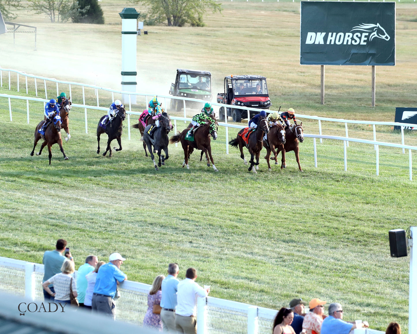 MERINGUE - The Kentucky Downs Juvenile Fillies - 08-31-25 - R11 - KD - Aerial Finish 03 - Coady Media - Kurtis Coady Photography
