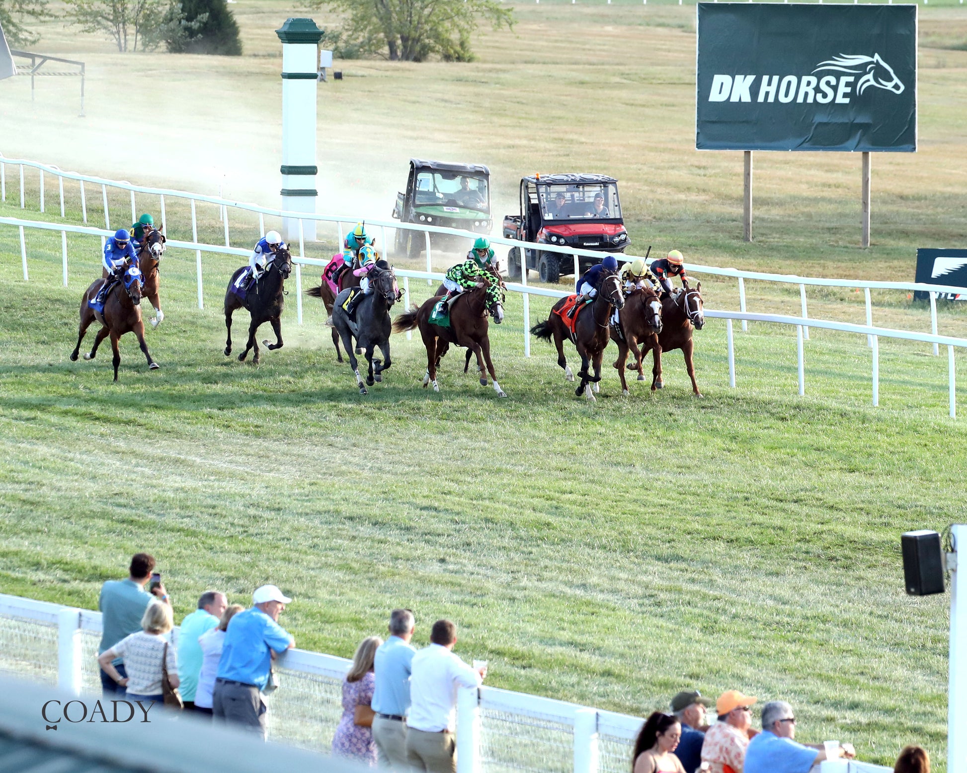 MERINGUE - The Kentucky Downs Juvenile Fillies - 08-31-25 - R11 - KD - Aerial Finish 03 - Coady Media - Kurtis Coady Photography