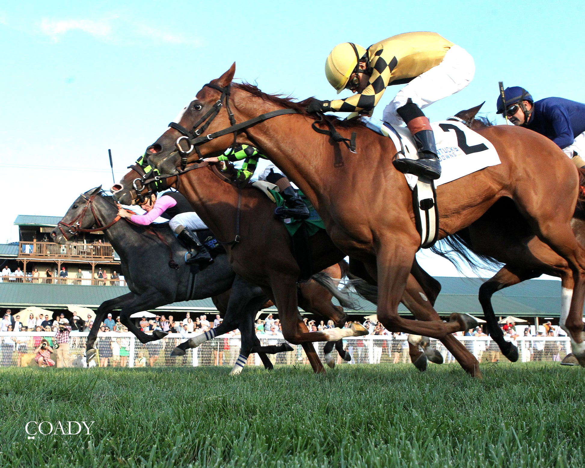 MERINGUE - The Kentucky Downs Juvenile Fillies - 08-31-25 - R11 - KD - Under Rail 02 - Coady Media - Kurtis Coady Photography
