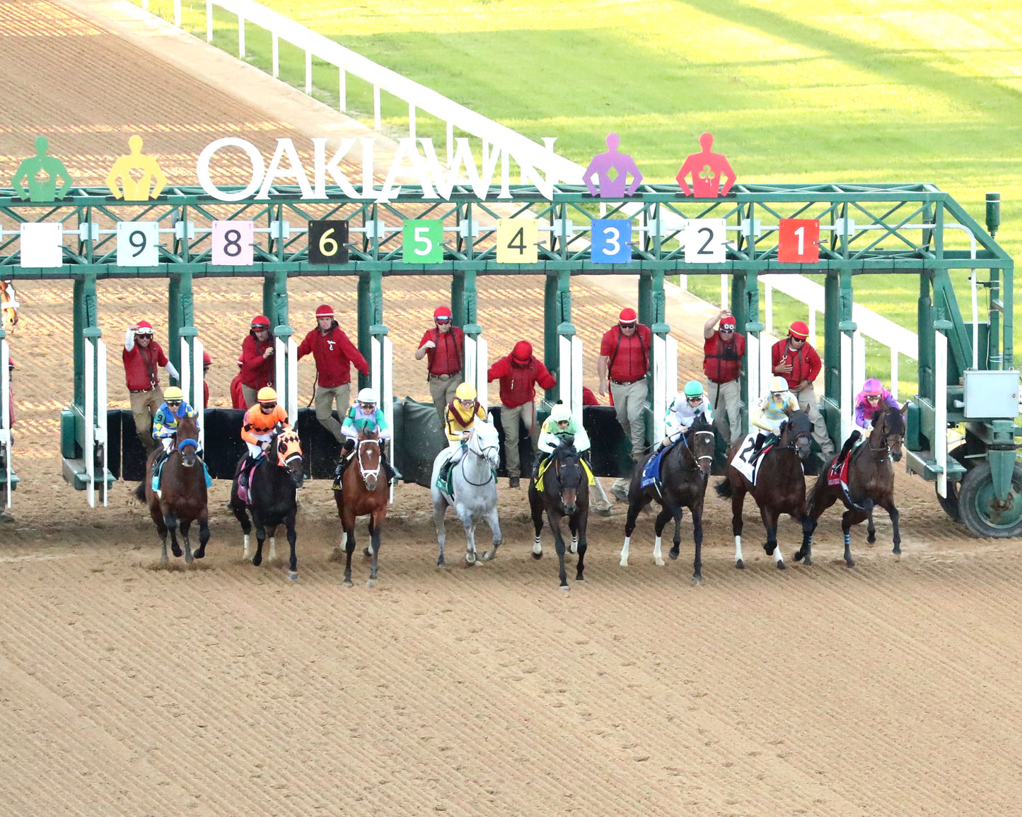 RENEGADE - The Arkansas Derby G1 - 03-28-26 - R13 - OP - Aerial Start 01 - Coady Media - Kurtis Coady Photography