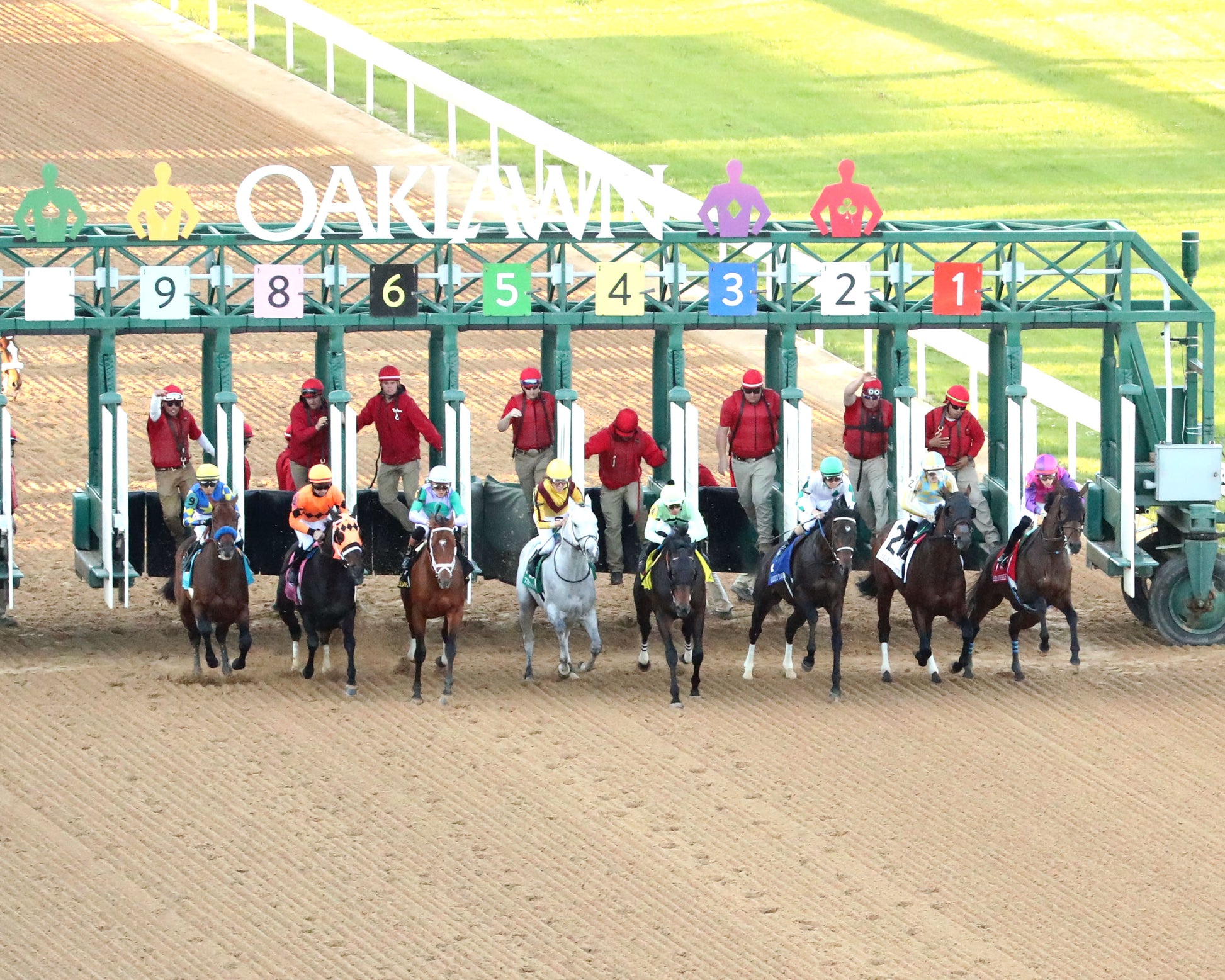 RENEGADE - The Arkansas Derby G1 - 03-28-26 - R13 - OP - Aerial Start 01 - Coady Media - Kurtis Coady Photography