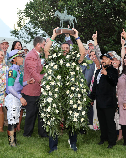 RENEGADE - The Arkansas Derby G1 - 03-28-26 - R13 - OP - Mike Repole Trophy Garland 01 - Coady Media - Kurtis Coady Photography