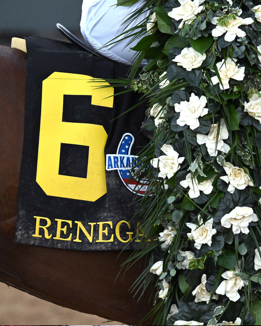 RENEGADE - The Arkansas Derby G1 - 03-28-26 - R13 - OP - Saddle Towel Garland 01 - Coady Media - Kurtis Coady Photography