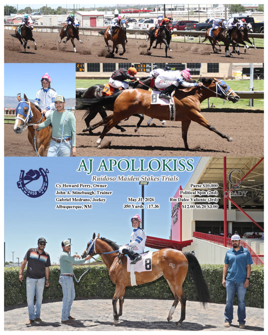 AJ APOLLOKISS - Ruidoso Maiden Stakes Trials - 05-31-26 - R01 - RUI