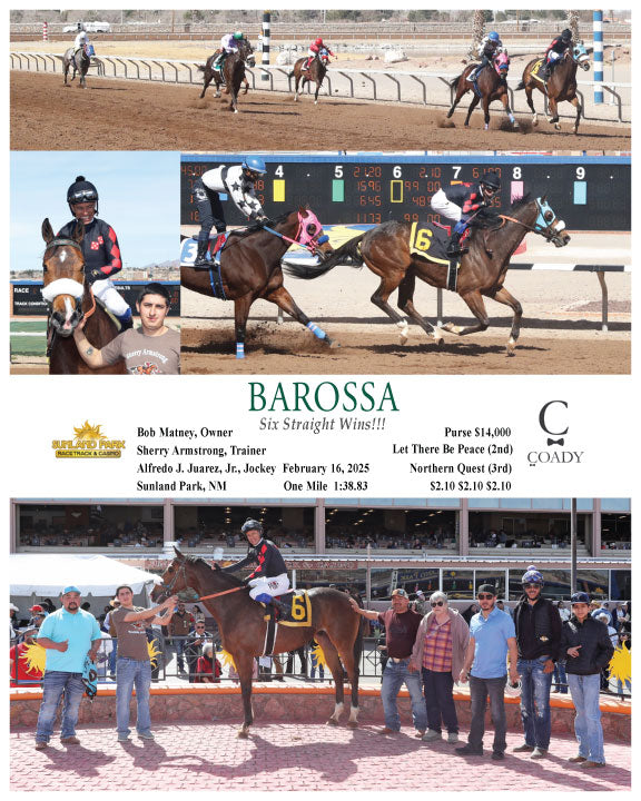 BAROSSA - Six Straight Wins!!!  - 02-16-25 - R01 - SUN - Coady Media - Kurtis Coady Photography