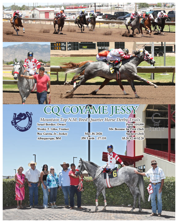 CQ COYAME JESSY - Mountain Top N.M. Bred Quarter Horse Derby Trials - 05-30-26 - R01 - RUI