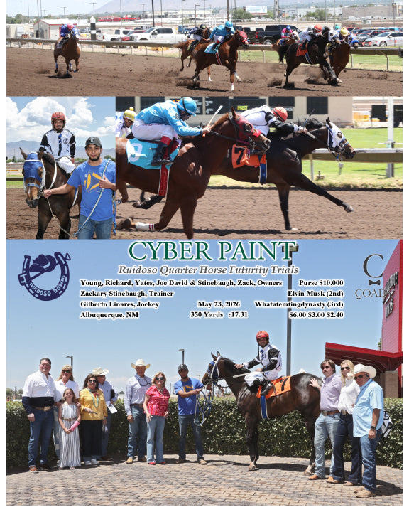CYBER PAINT - Ruidoso Quarter Horse Futurity Trials - 05-23-26 - R01 - RUI - Coady Media - Kurtis Coady Photography