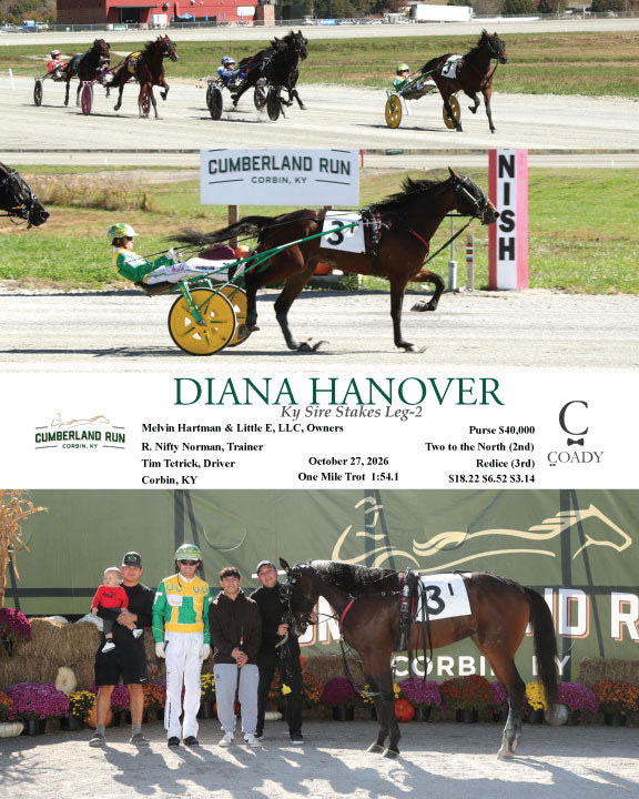 DIANA HANOVER - Ky Sire Stakes Leg-2 - 10-27-26 - R01 - CLR - Coady Media - Kurtis Coady Photography