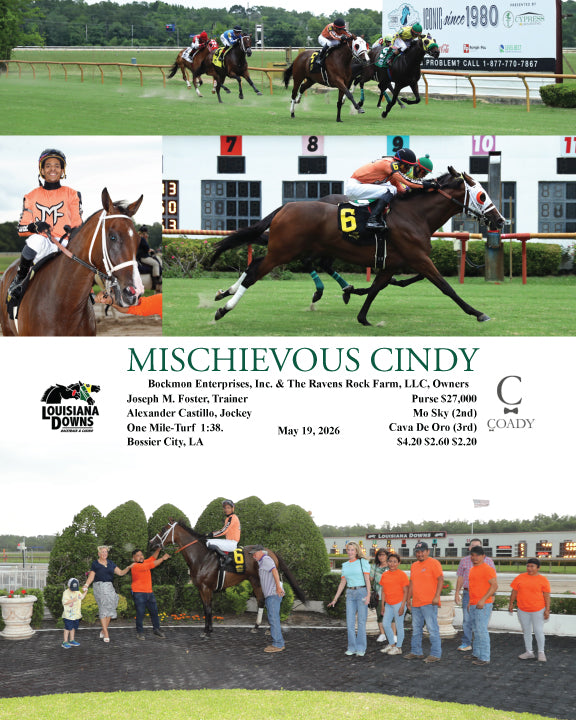 MISCHIEVOUS CINDY - 051926 - Race 01 - LAD - Coady Media - Kurtis Coady Photography