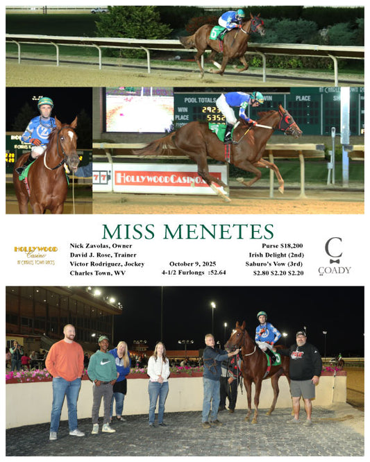 MISS MENETES - 100925 - Race 01 - CT