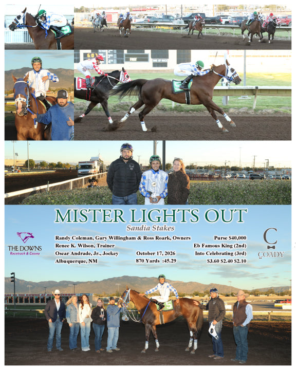 MISTER LIGHTS OUT - Sandia Stakes - 10-17-26 - R01 - ALB