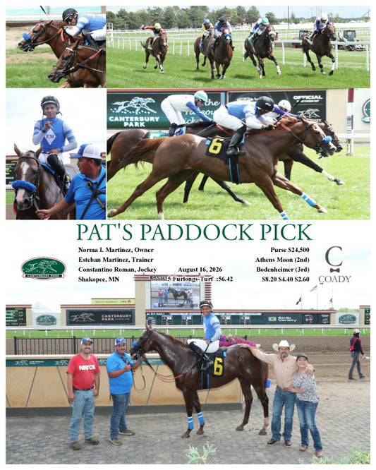 PAT'S PADDOCK PICK - 08-16-26 - R01 - CBY
