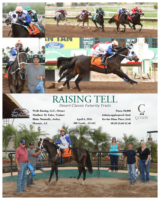 RAISING TELL  - Desert Classic Futurity Trials - 04-06-26 - R01 - TUP - Coady Media - Kurtis Coady Photography