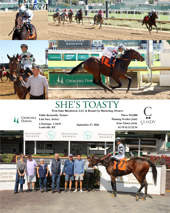 SHE'S TOASTY - 092726 - Race 01 - CD