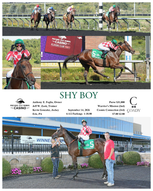 SHY BOY - 09-14-26 - R01 - PID