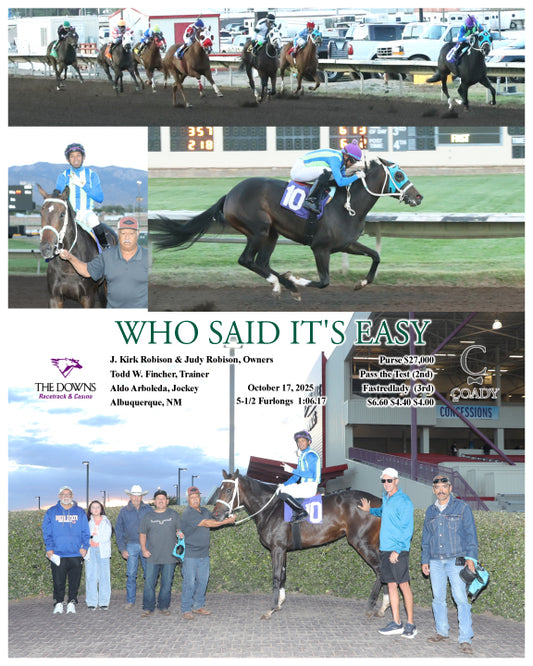 WHO SAID IT'S EASY  - 10-17-25 - R01 - ALB