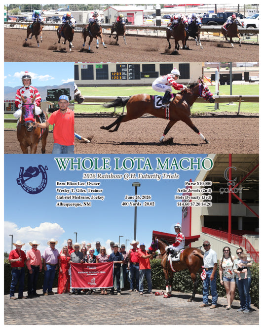 WHOLE LOTA MACHO - 2026 Rainbow Q.H. Futurity Trials - 06-26-26 - R01 - RUI